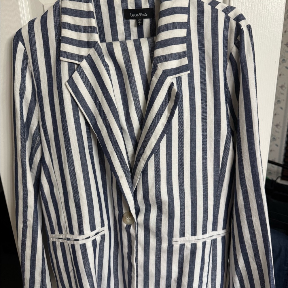 Women's Striped suit- Blue and White